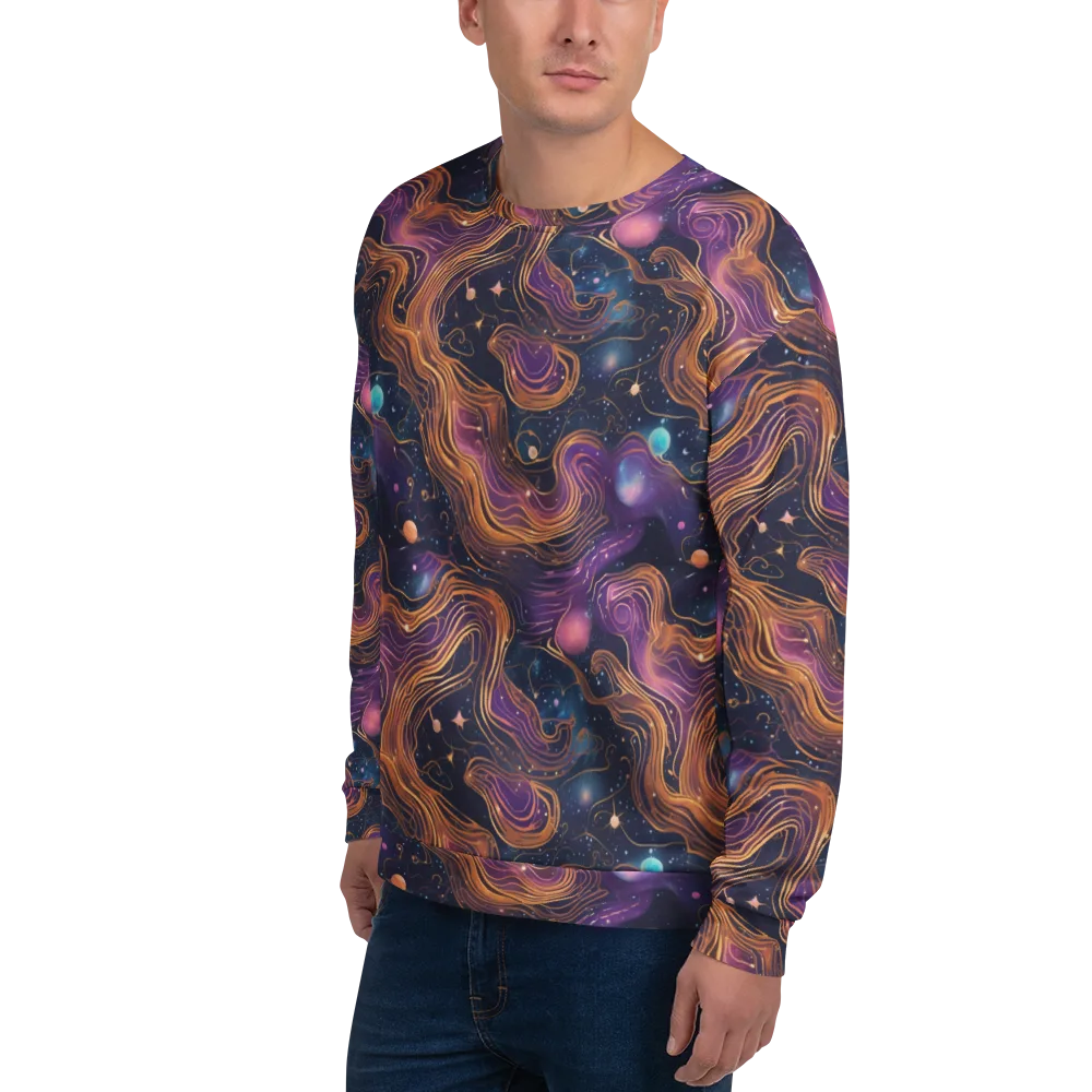 Orbiting Velvet on Sweatshirt — Left Front