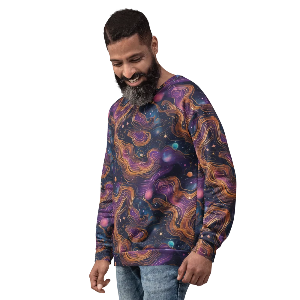Orbiting Velvet on Sweatshirt — Left Front