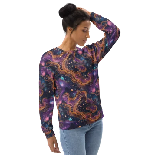 Orbiting Velvet on a Sweatshirt