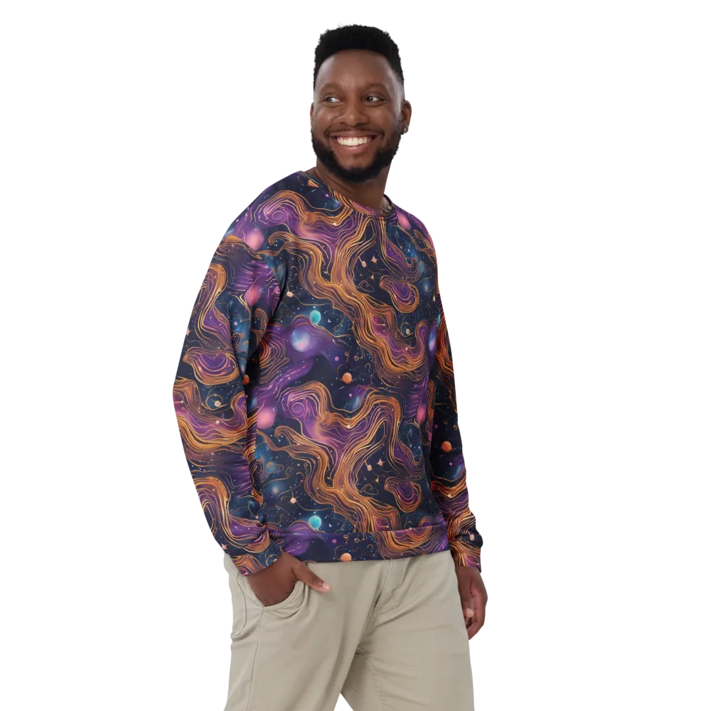 Orbiting Velvet on Sweatshirt — Front