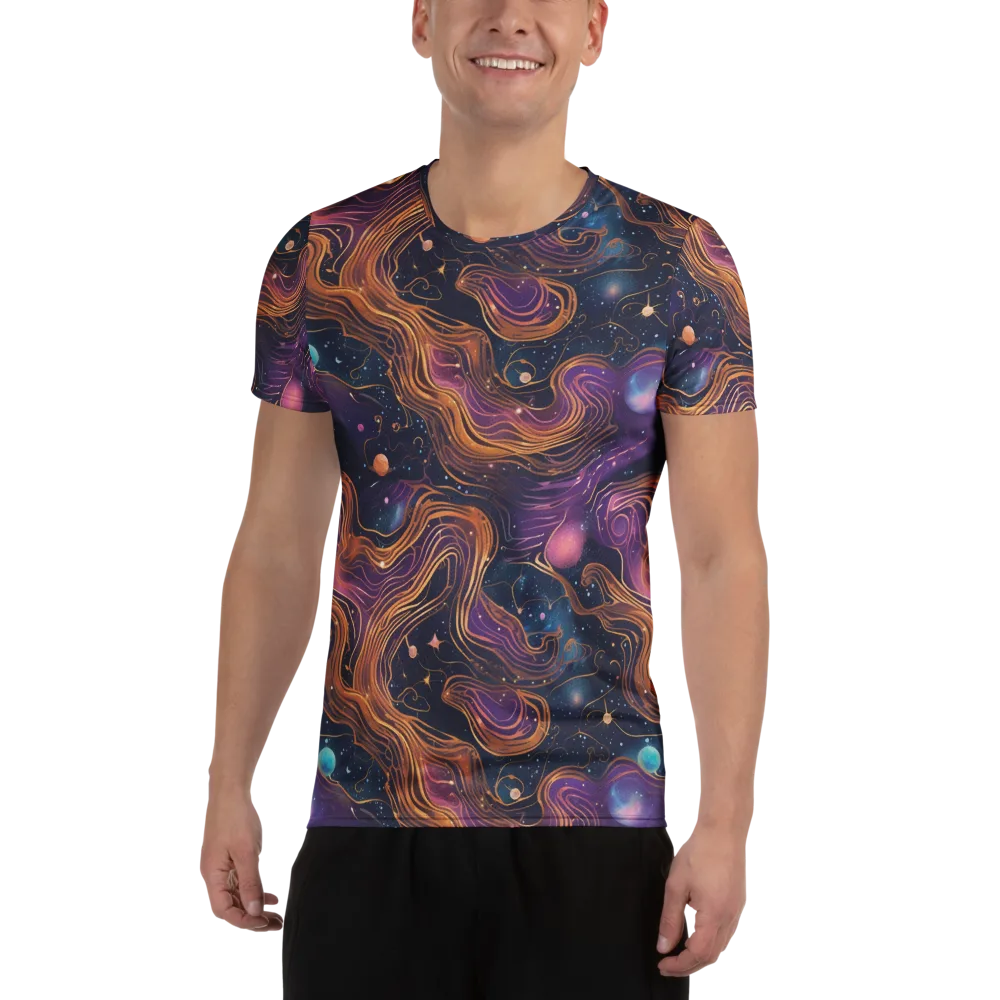 Orbiting Velvet on Men's Athletic T-Shirt — Front
