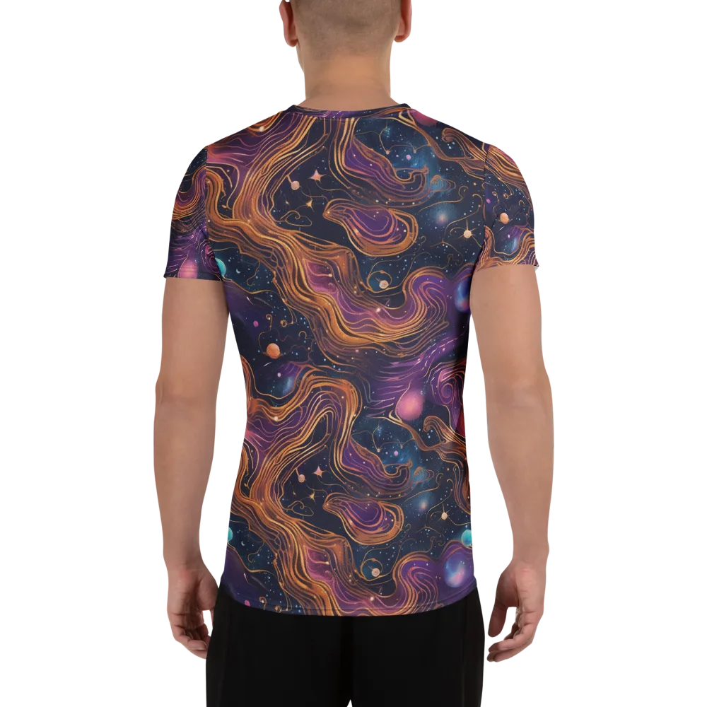 Orbiting Velvet on Men's Athletic T-Shirt — Back