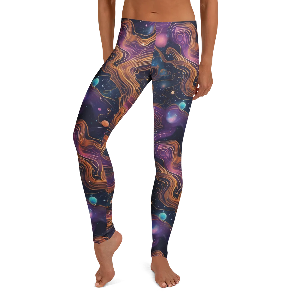 Orbiting Velvet on Leggings — Front