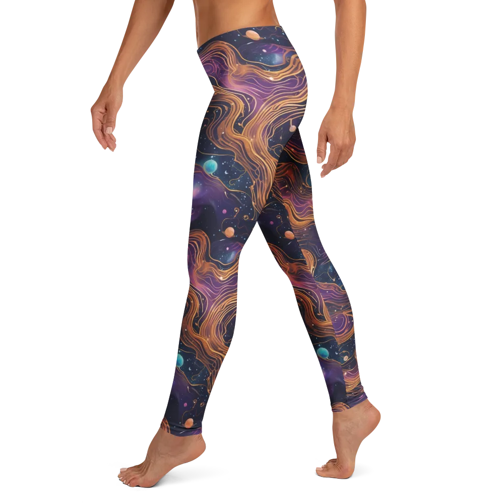 Orbiting Velvet on Leggings — Left