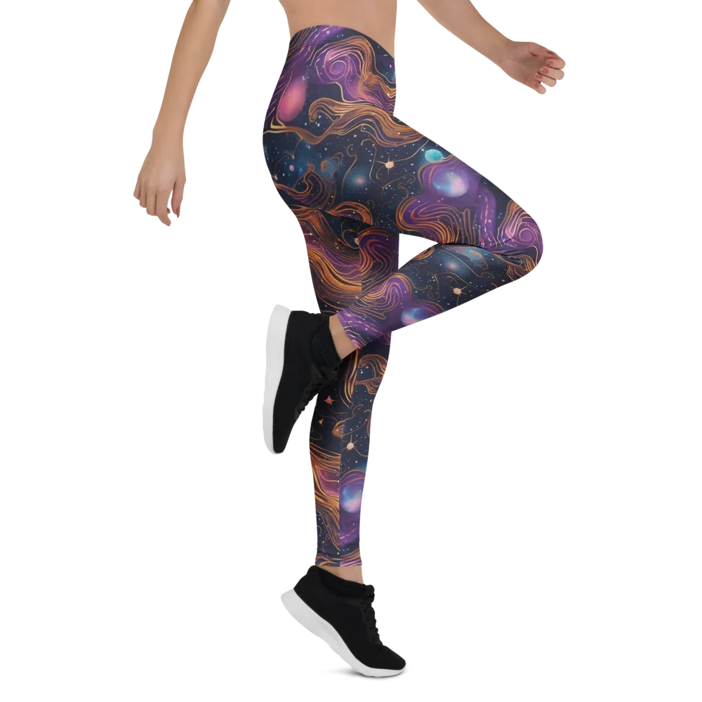 Orbiting Velvet on Leggings — Right