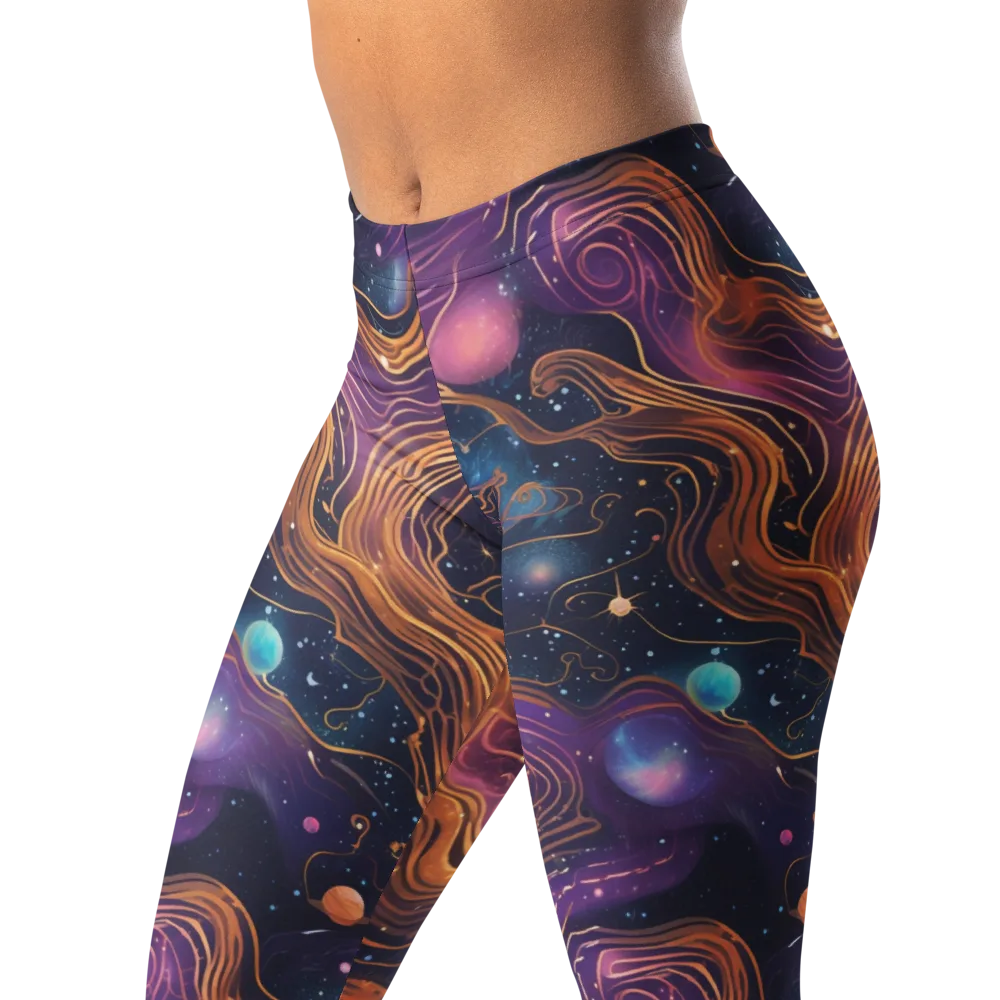 Orbiting Velvet on Leggings — Left Front