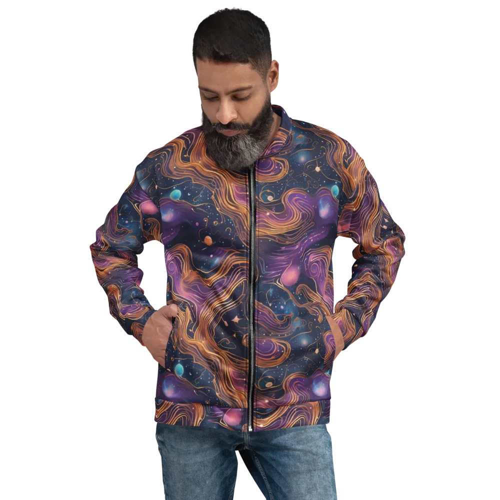 Orbiting Velvet on Bomber Jacket — Front