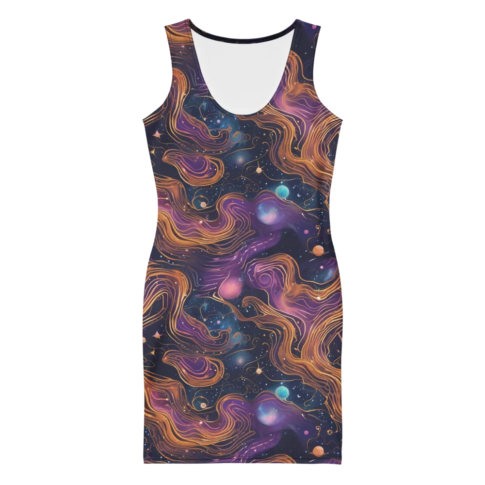 Orbiting Velvet on Bodycon Dress — Front