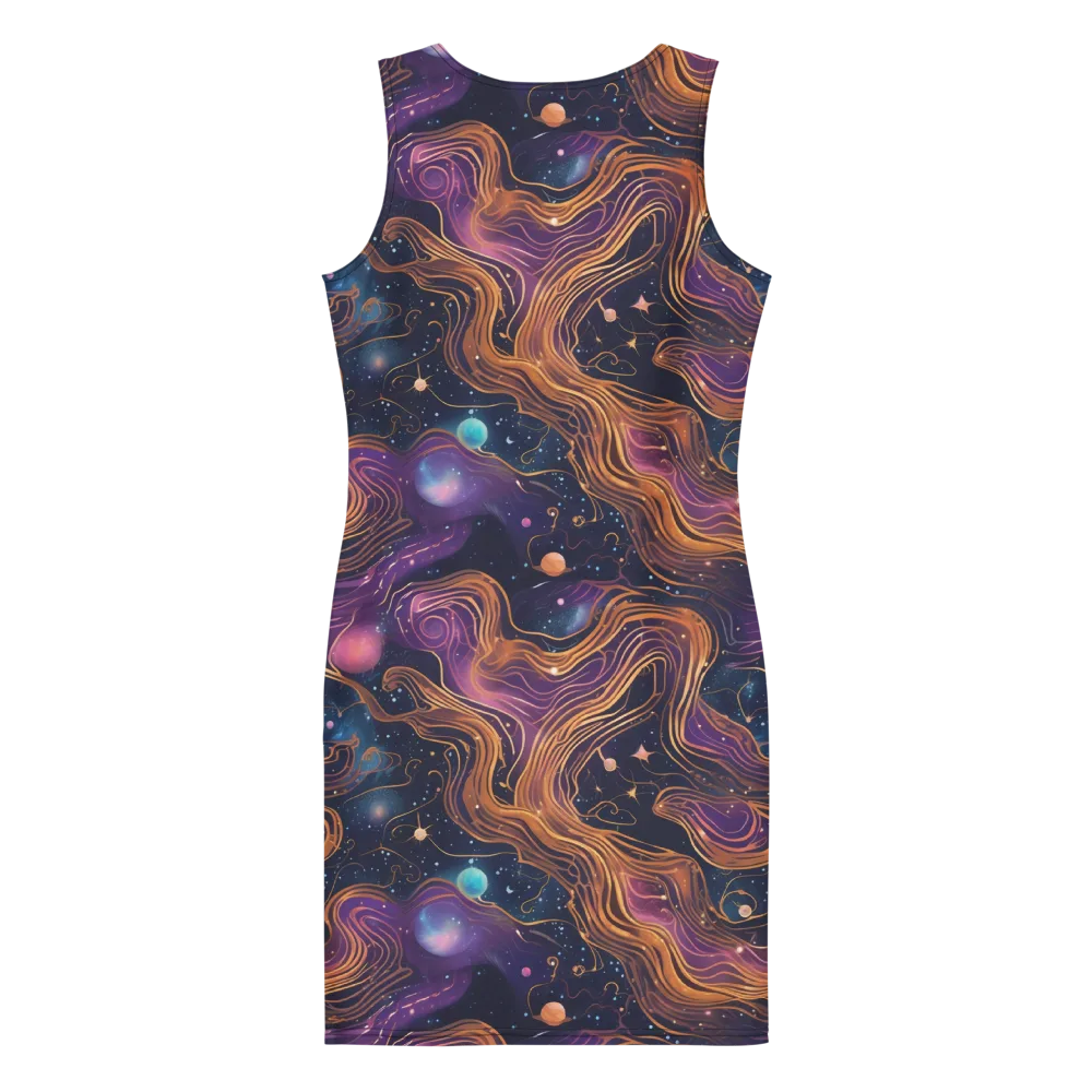 Orbiting Velvet on Bodycon Dress — Back
