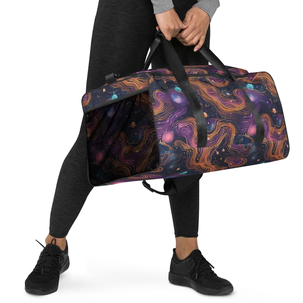 Orbiting Velvet on Duffle Bag — Right Front