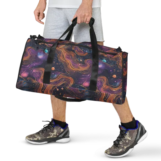 Orbiting Velvet on a Duffle Bag