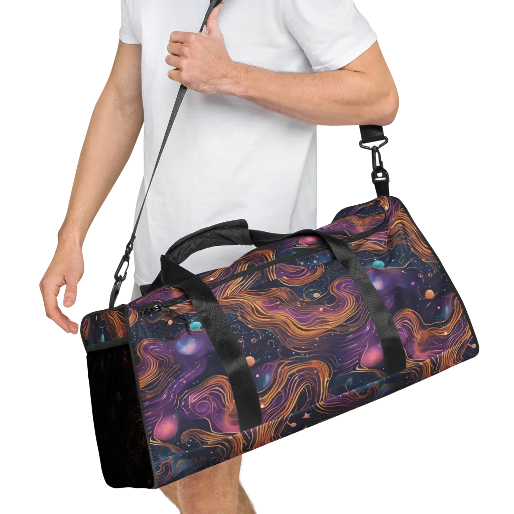 Orbiting Velvet on Duffle Bag — Right Front