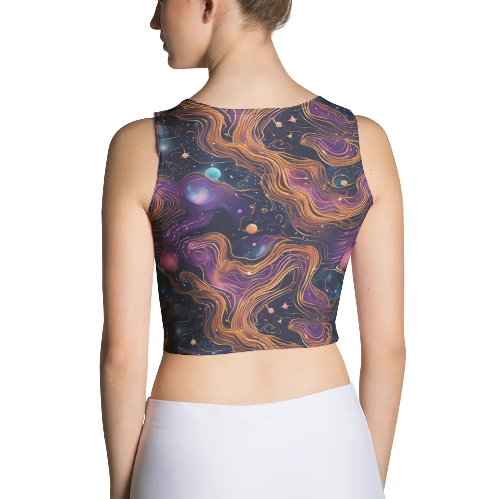 Orbiting Velvet on Crop Top — Back