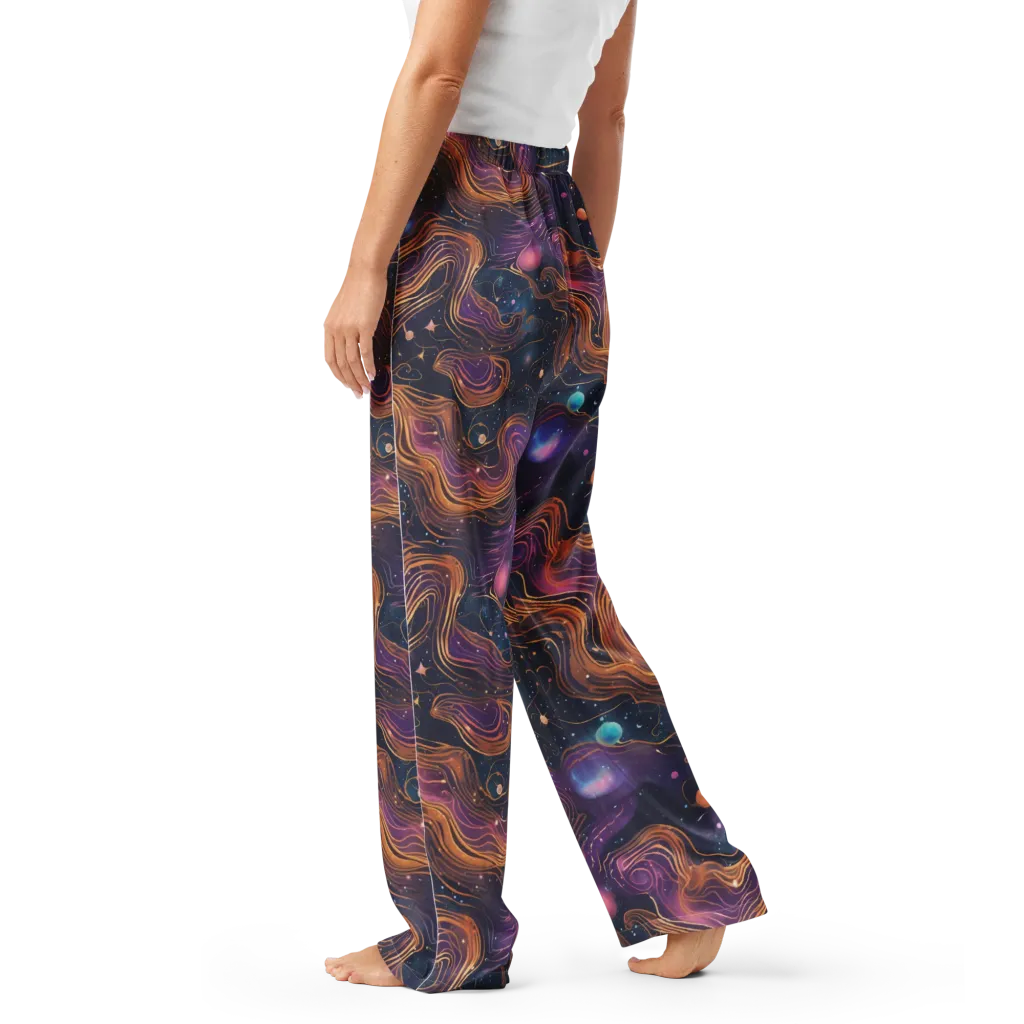 Orbiting Velvet on Women's Pajama Pants — Left