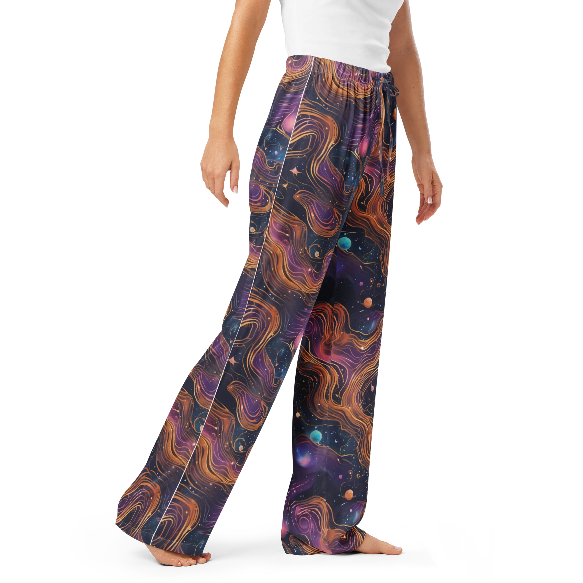 Orbiting Velvet on Women's Pajama Pants — Right Front