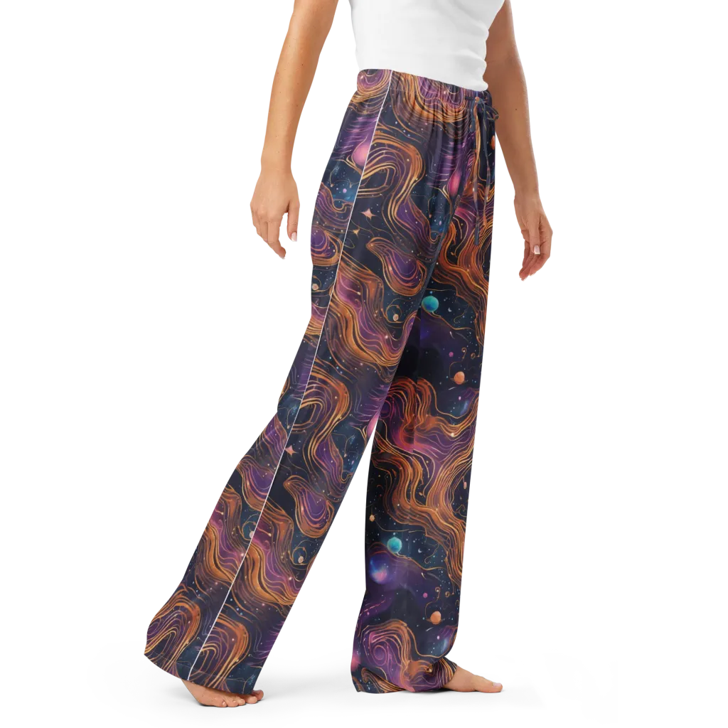 Orbiting Velvet on Women's Pajama Pants — Right Front