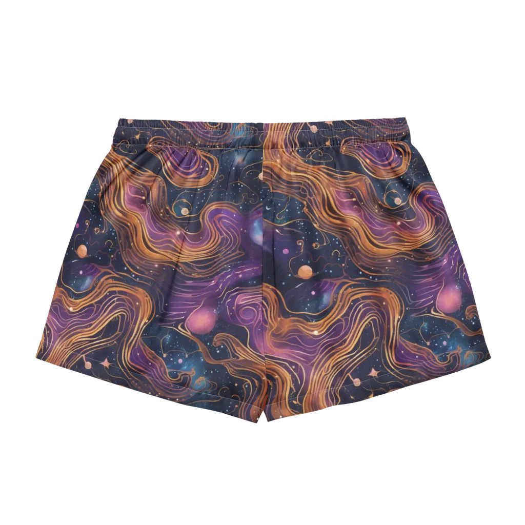 Orbiting Velvet on Women's Pajama Shorts — Back