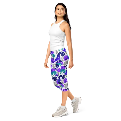 Astral Paisley on a Capri Leggings