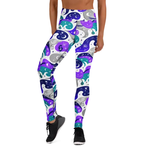 Astral Paisley on a Yoga Leggings