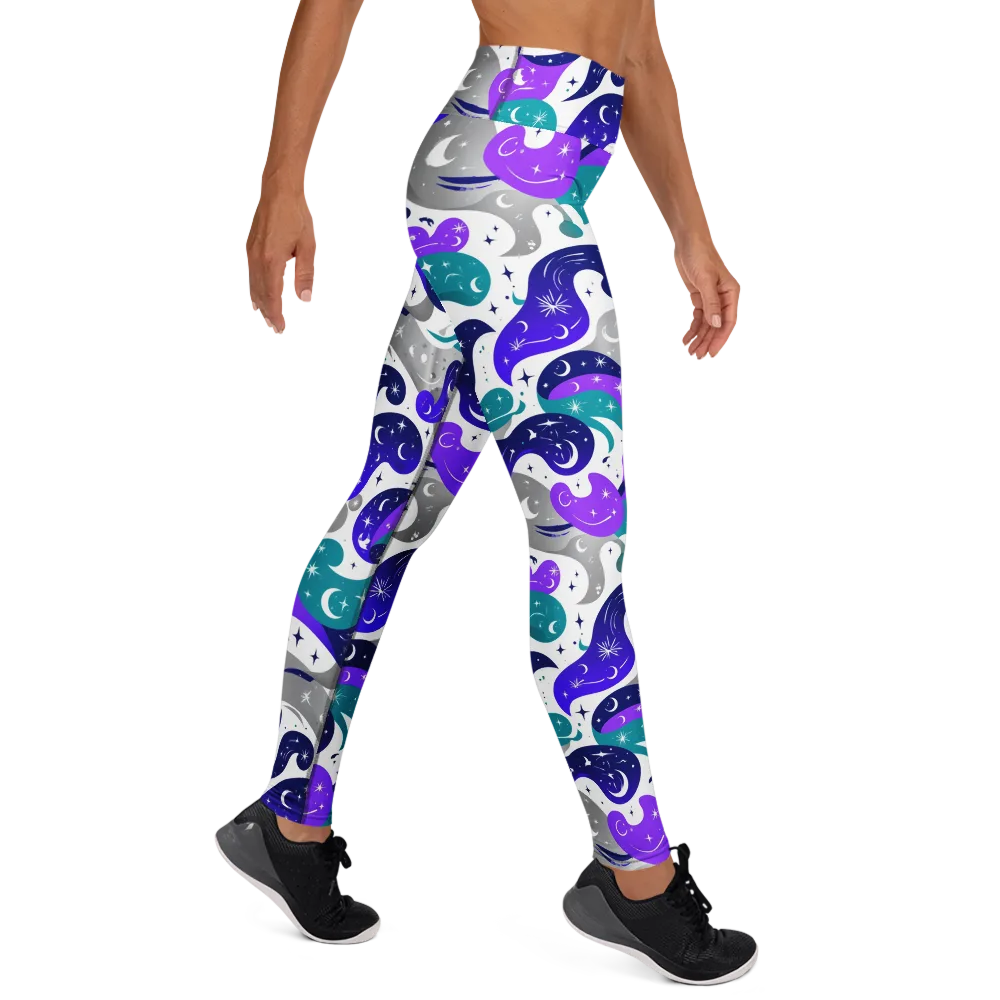Astral Paisley on Yoga Leggings — Right