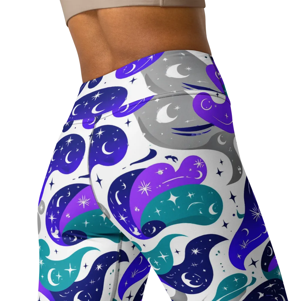 Astral Paisley on Yoga Leggings — Back