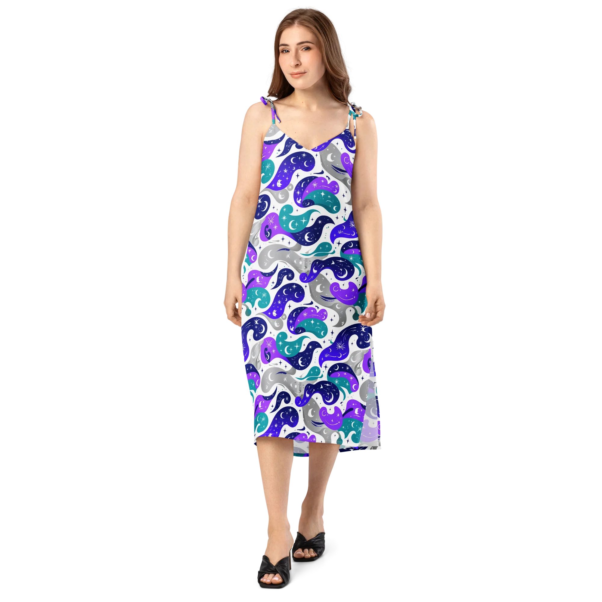 Astral Paisley on Slip Dress — Front