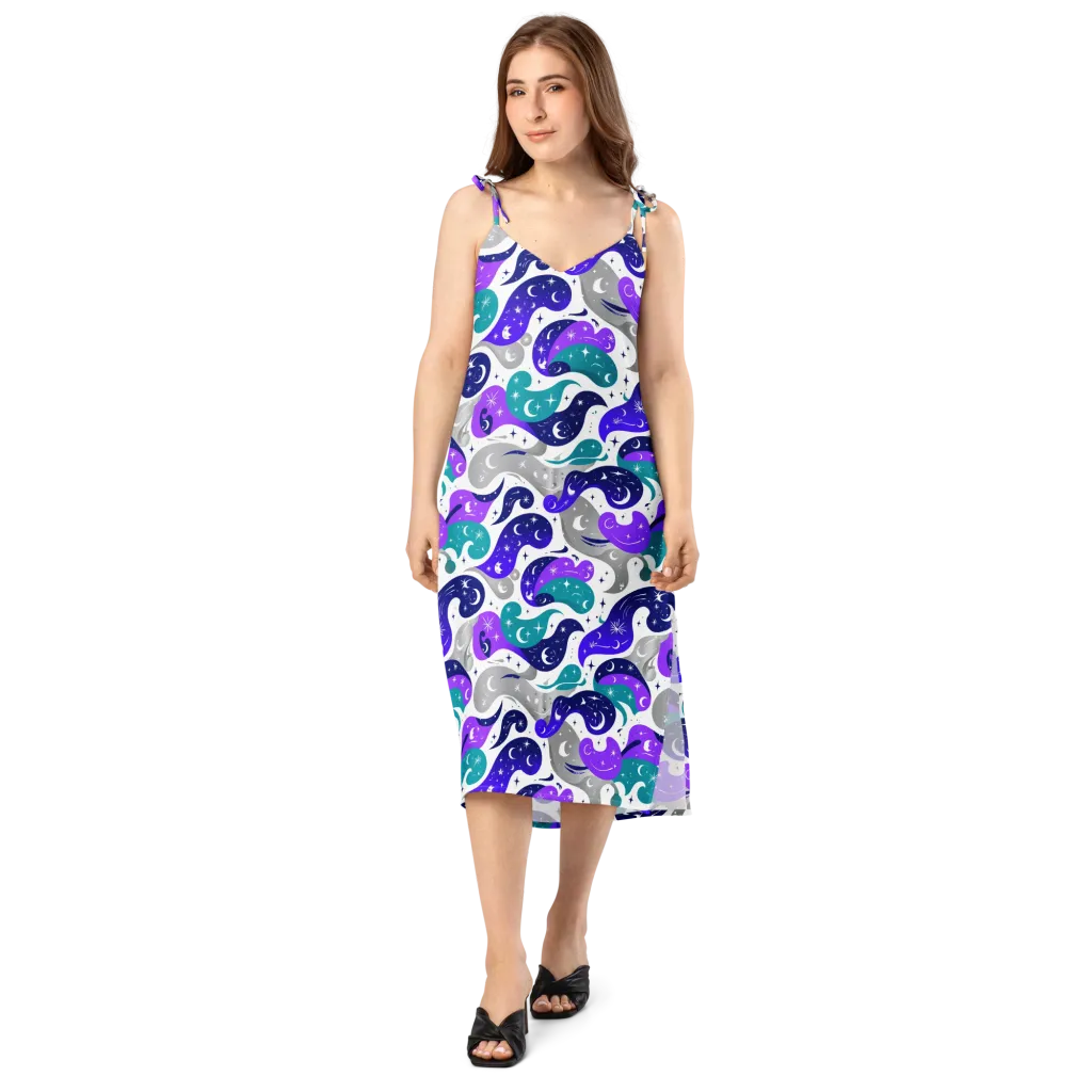 Astral Paisley on Slip Dress — Front