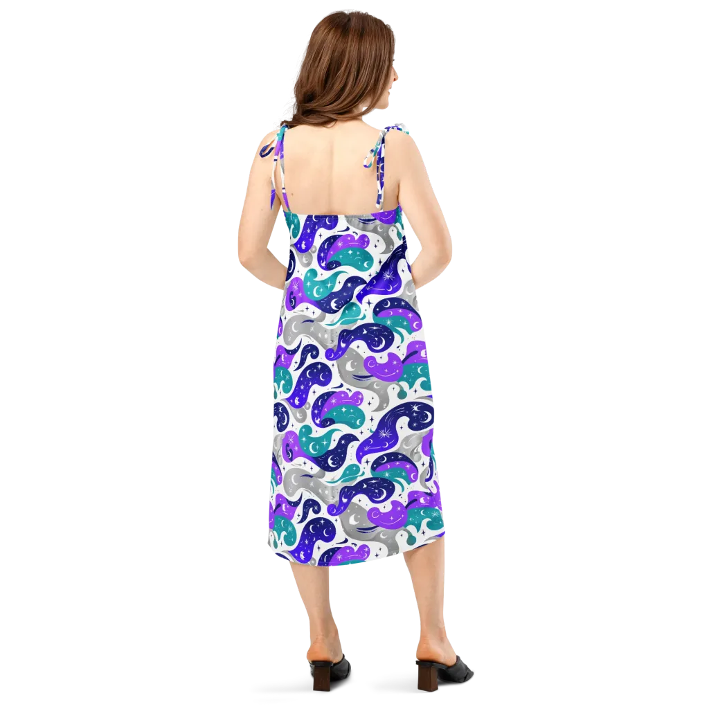 Astral Paisley on Slip Dress — Back