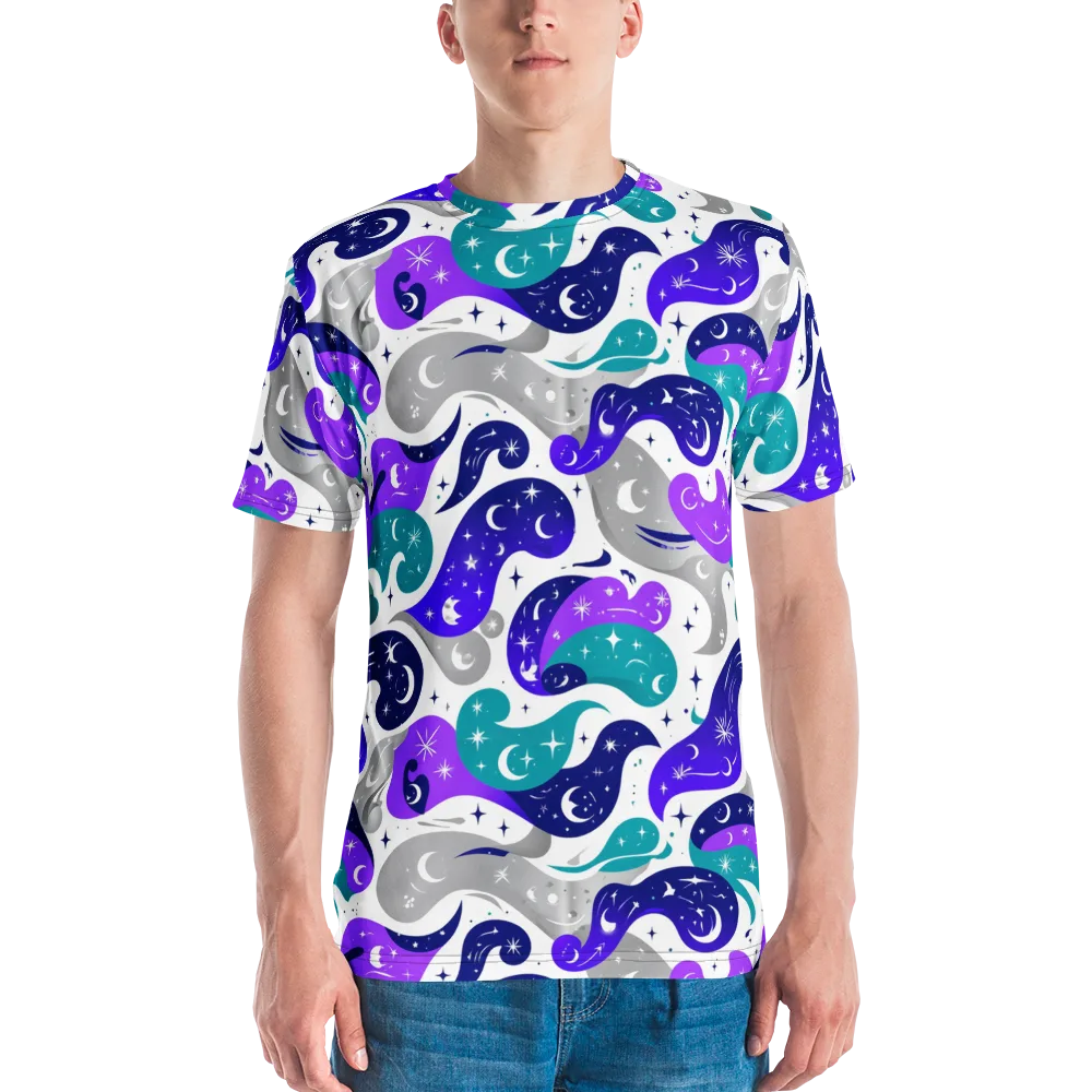 Astral Paisley on Men's Crew Neck T-Shirt — Front