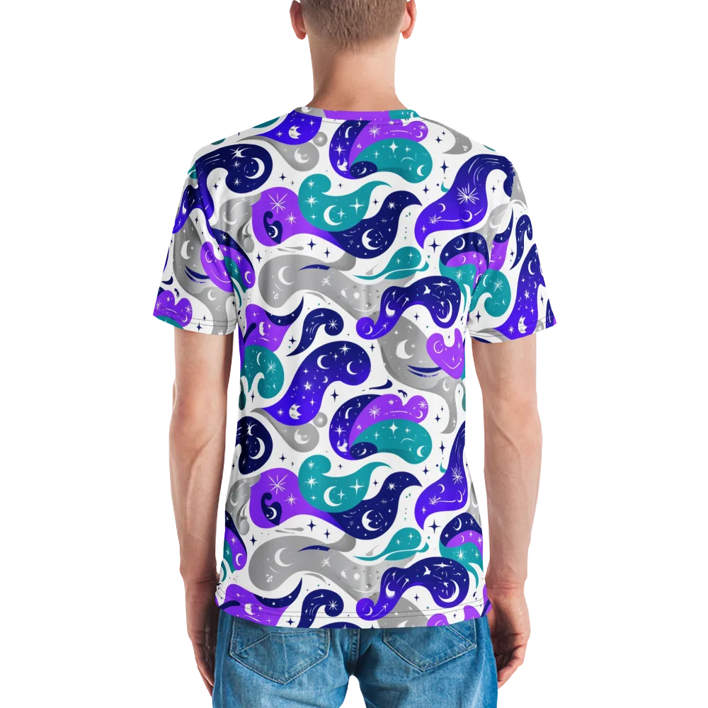 Astral Paisley on Men's Crew Neck T-Shirt — Back