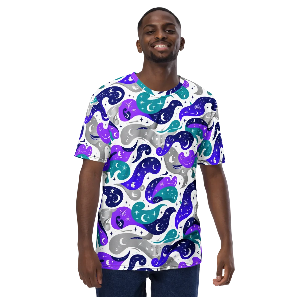 Astral Paisley on Men's Crew Neck T-Shirt — Front