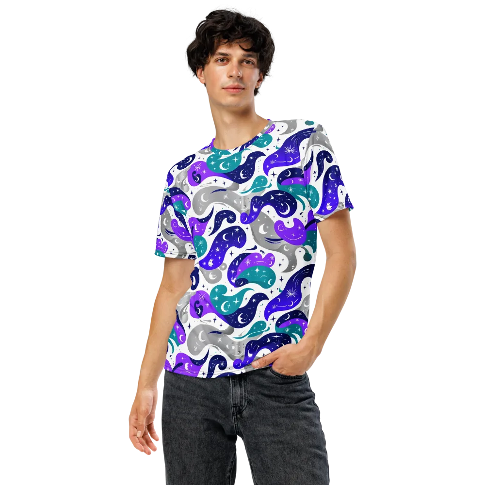 Astral Paisley on Men's Crew Neck T-Shirt — Front