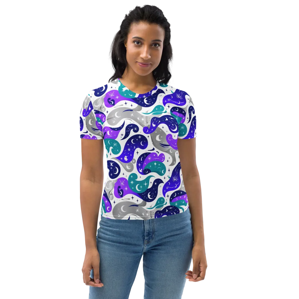 Astral Paisley on Women's Crew Neck T-Shirt — Front