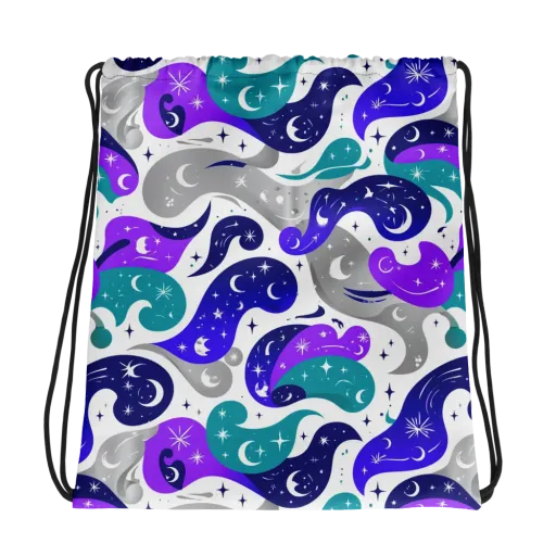 Astral Paisley on a Drawstring Bag