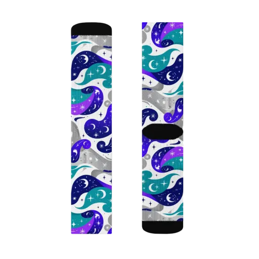 Astral Paisley on a Socks