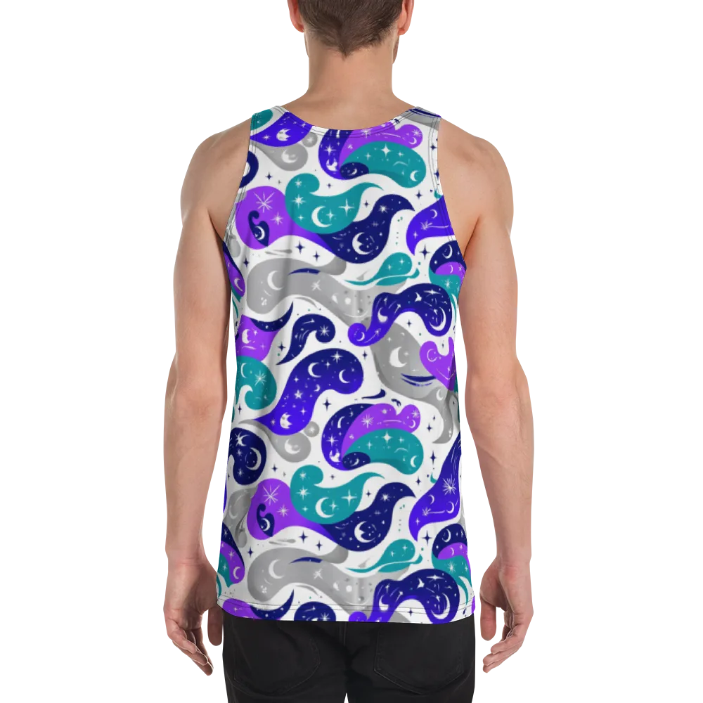 Astral Paisley on Men's Tank Top — Back