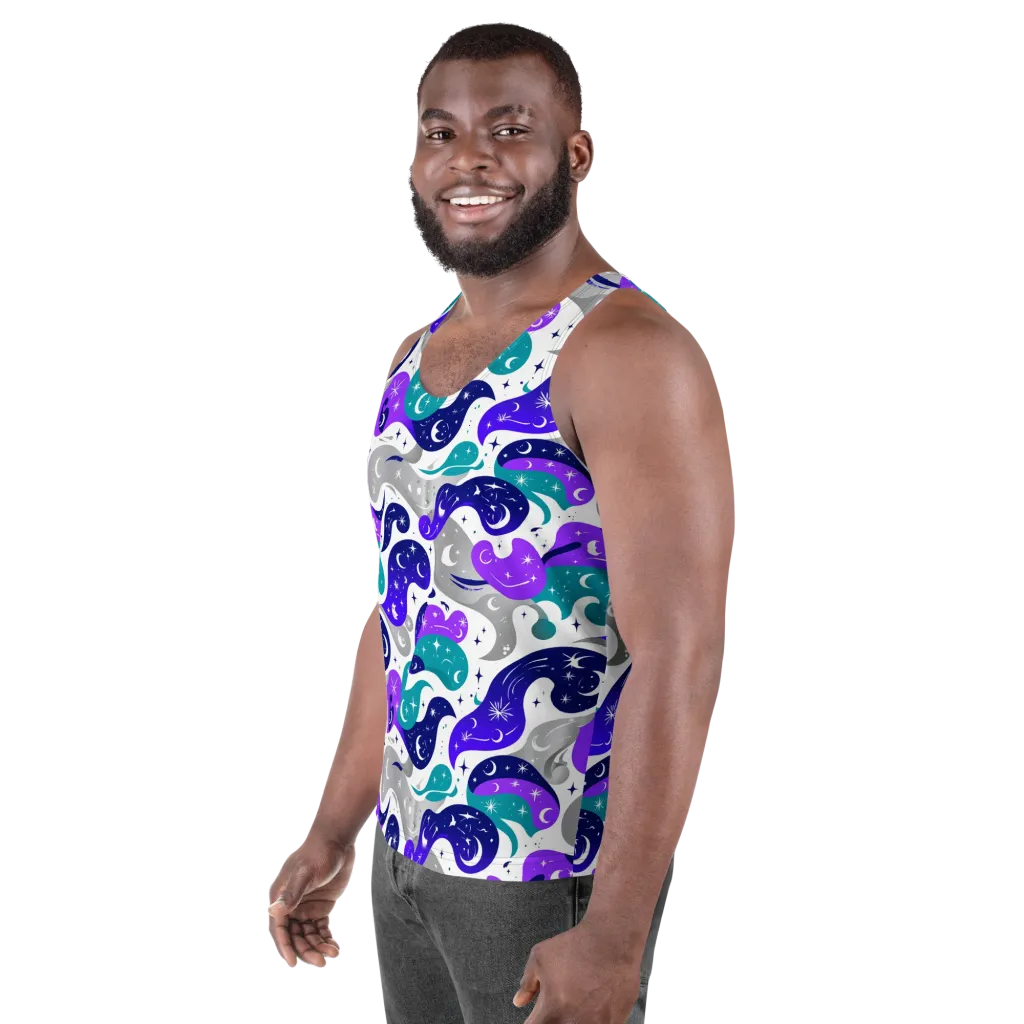 Astral Paisley on Men's Tank Top — Left Front