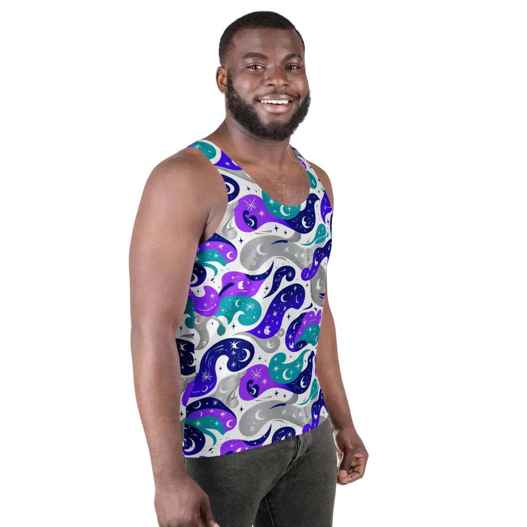 Astral Paisley on Men's Tank Top — Right Front