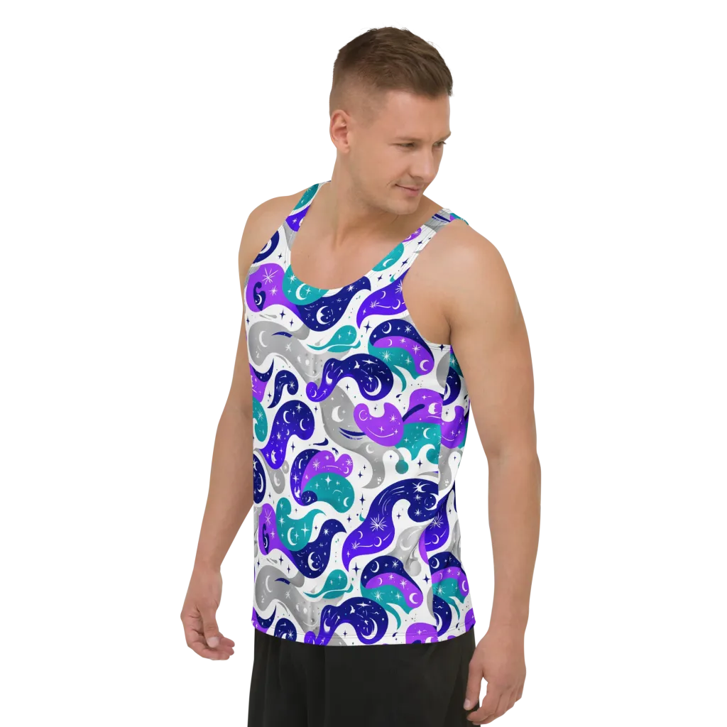 Astral Paisley on Men's Tank Top — Left Front