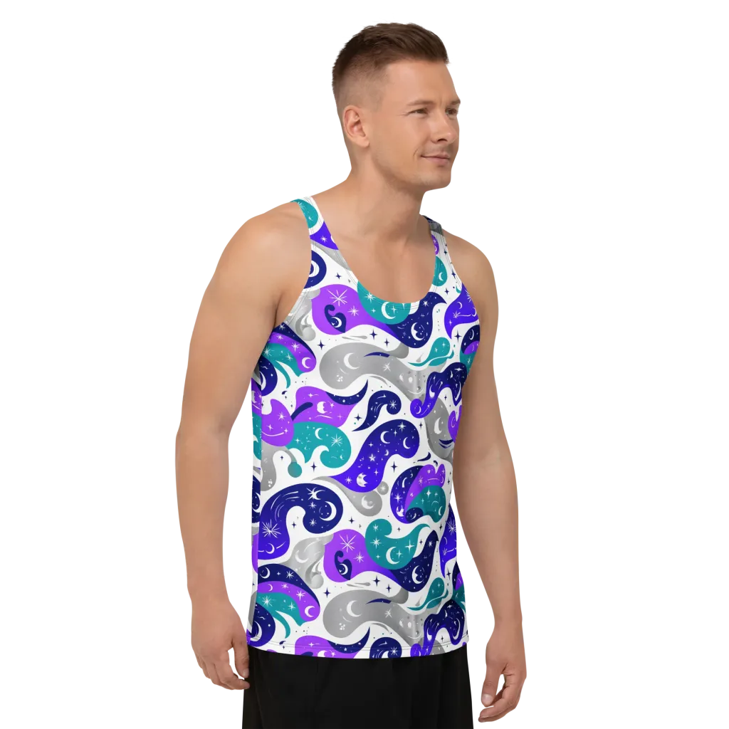 Astral Paisley on Men's Tank Top — Right Front