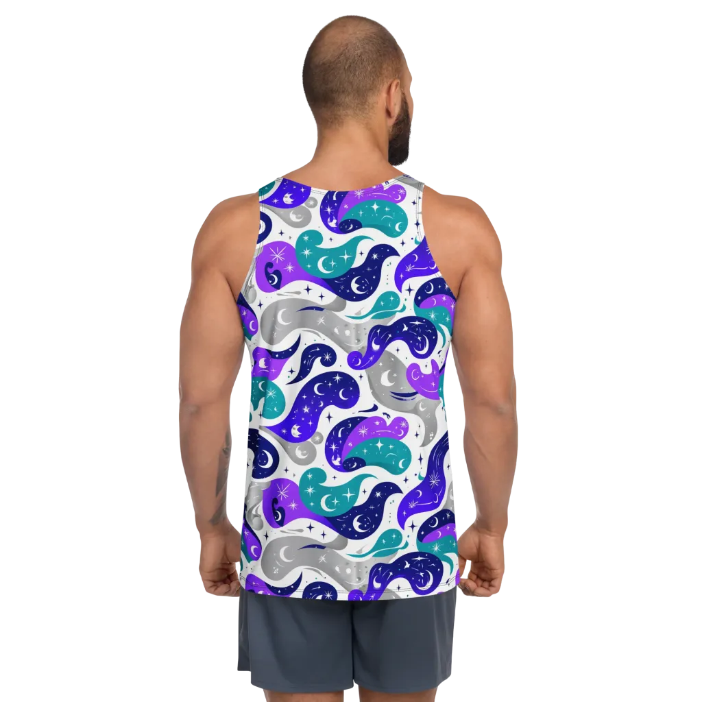 Astral Paisley on Men's Tank Top — Back