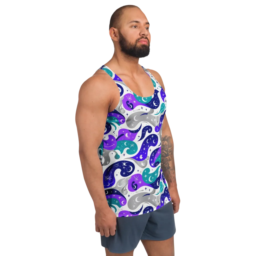 Astral Paisley on Men's Tank Top — Right Front