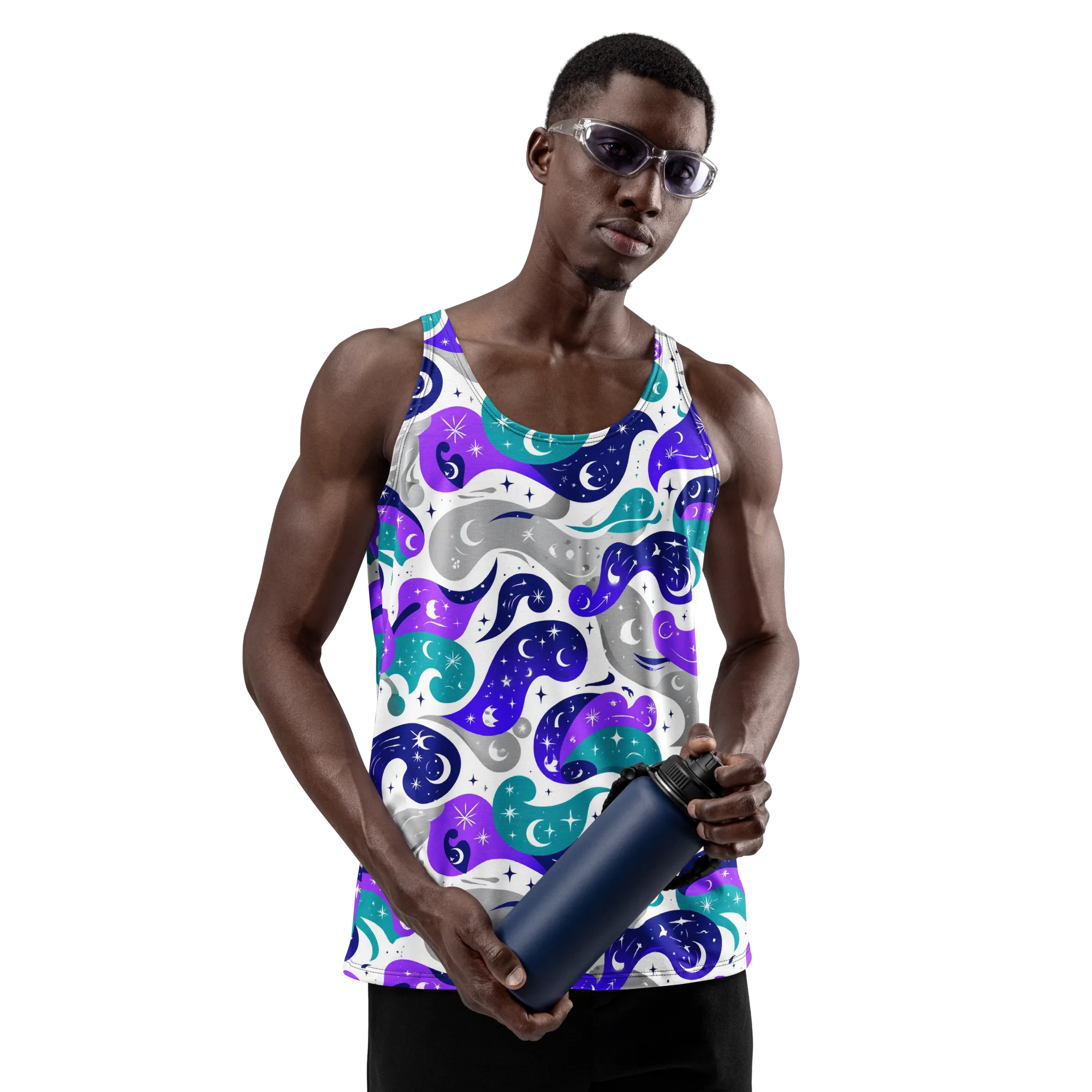 Astral Paisley on Men's Tank Top — Front