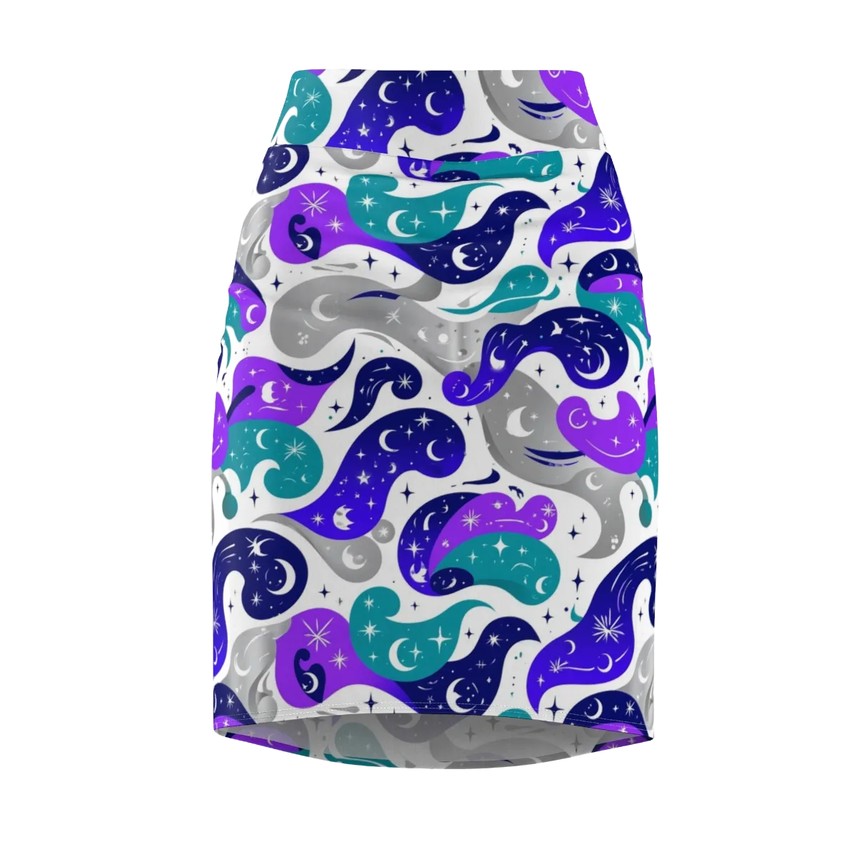 Astral Paisley on Pencil Skirt — Front