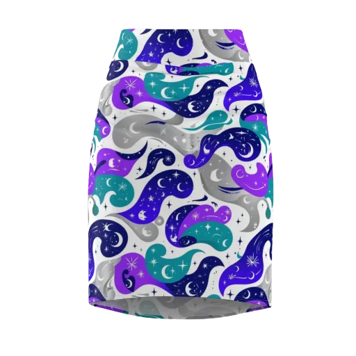 Astral Paisley on a Pencil Skirt