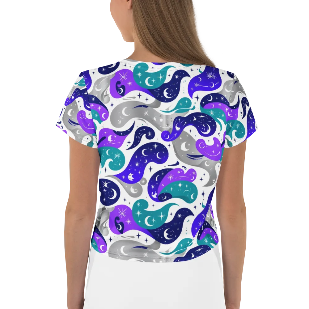 Astral Paisley on Crop Tee — Back