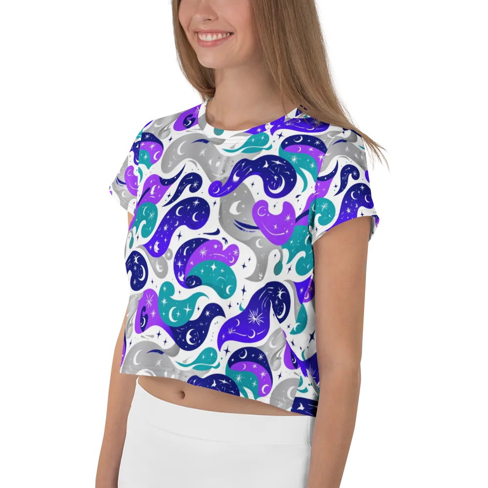 Astral Paisley on Crop Tee — Left