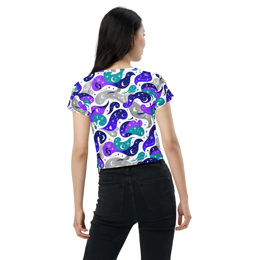 Astral Paisley on Crop Tee — Back