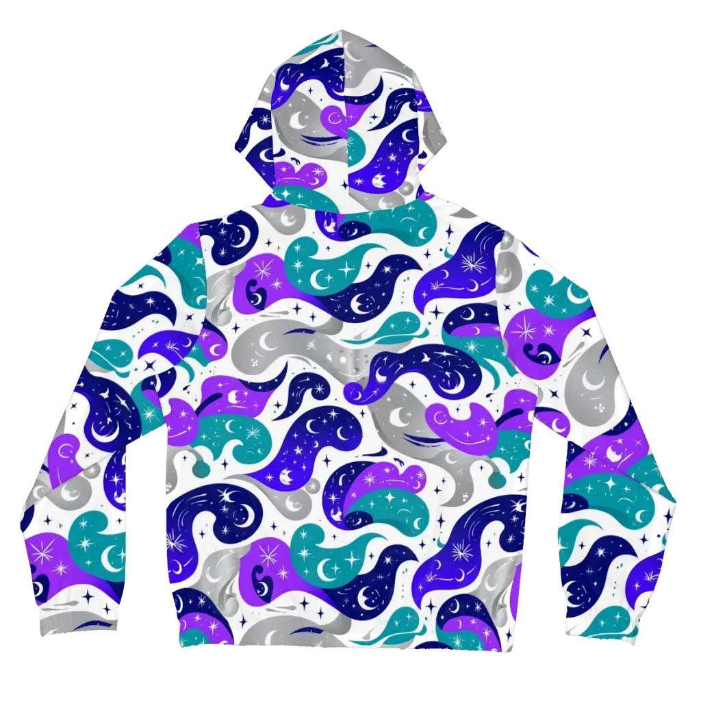 Astral Paisley on Women's Full-Zip Hoodie — Back