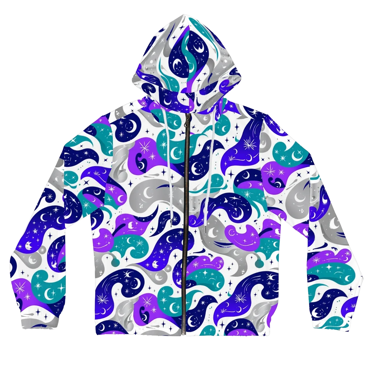 Astral Paisley on Women's Full-Zip Hoodie — Front